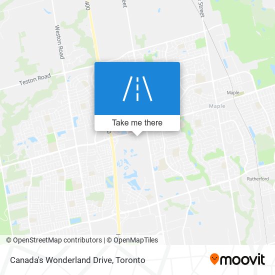 Canada's Wonderland Drive map