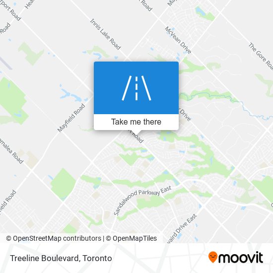 Treeline Boulevard map