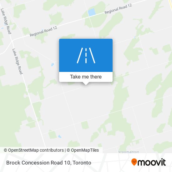 Brock Concession Road 10 map