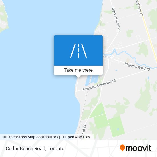 Cedar Beach Road map