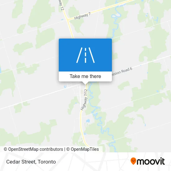 Cedar Street map