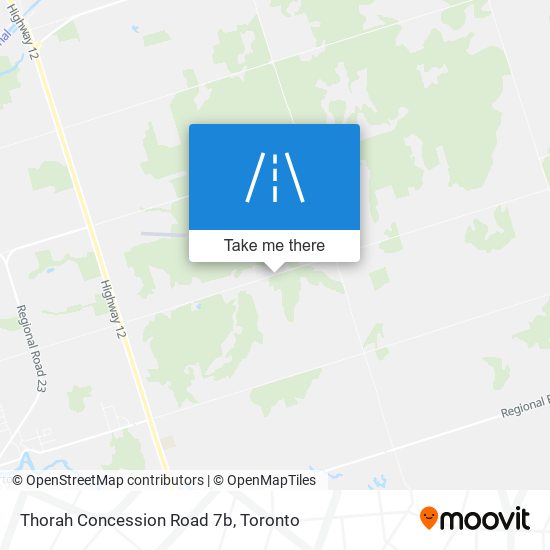 Thorah Concession Road 7b map