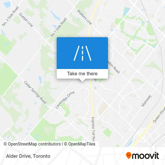 Alder Drive map
