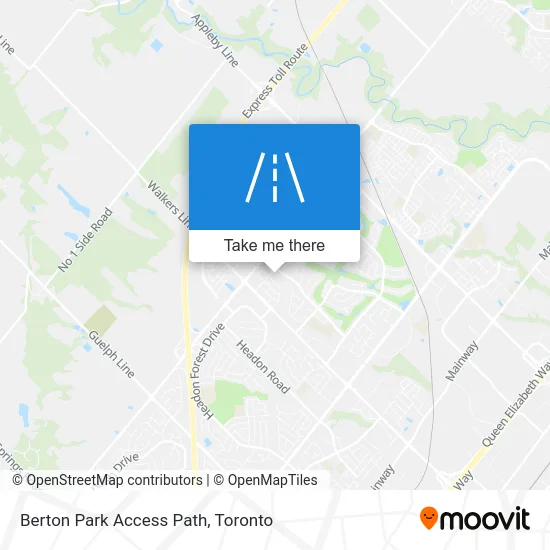 Berton Park Access Path map
