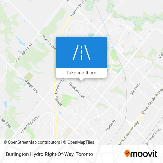 Burlington Hydro Right-Of-Way map