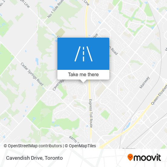 Cavendish Drive map