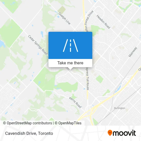 Cavendish Drive map