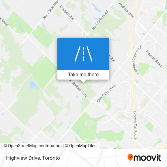 Highview Drive map