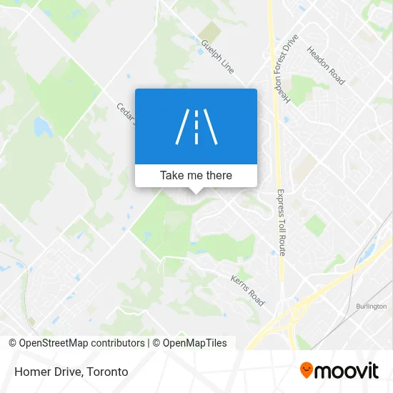 Homer Drive map