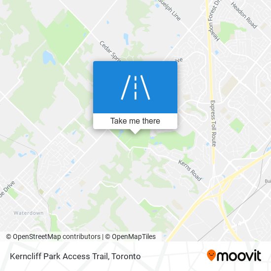 Kerncliff Park Access Trail map