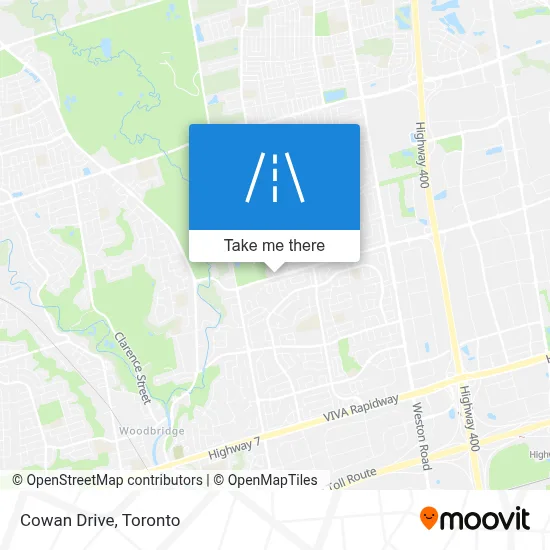 Cowan Drive map