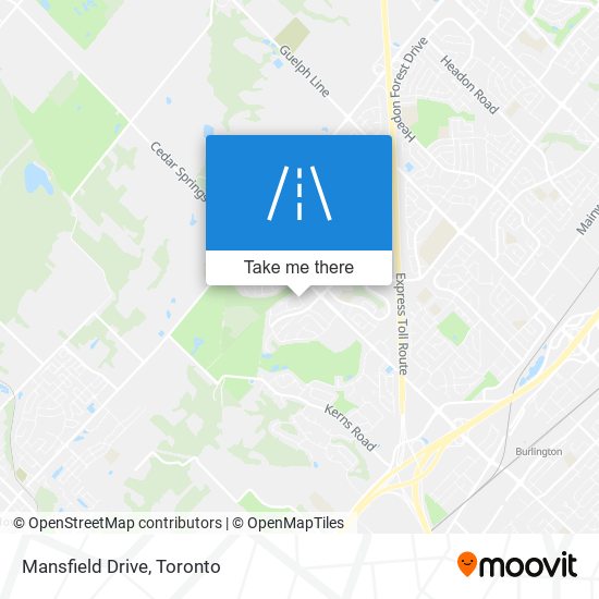 Mansfield Drive map
