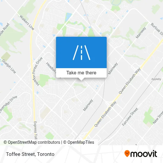 Toffee Street map