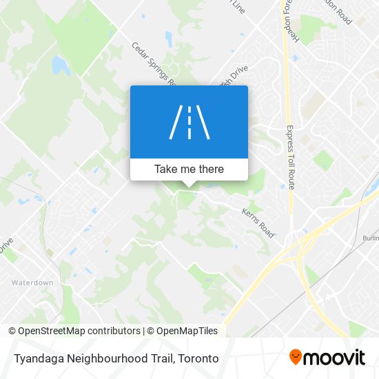 Tyandaga Neighbourhood Trail map