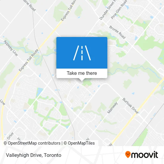 Valleyhigh Drive map