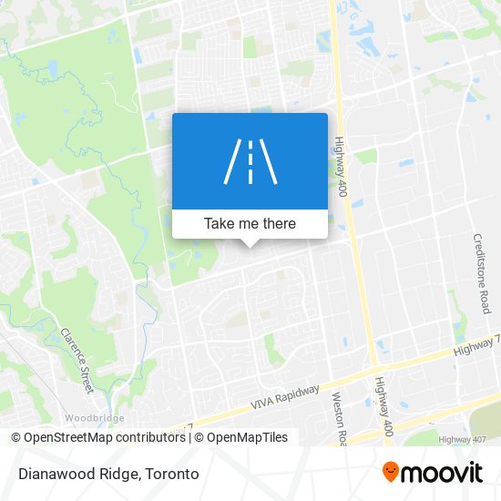 Dianawood Ridge map