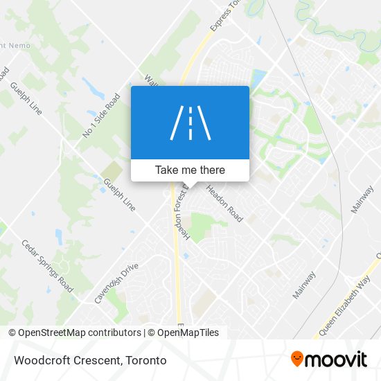 Woodcroft Crescent map