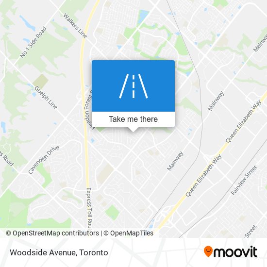 Woodside Avenue map