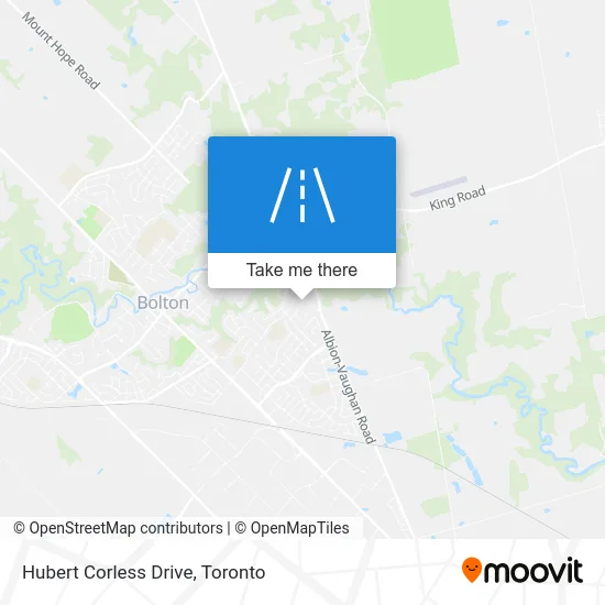 Hubert Corless Drive map
