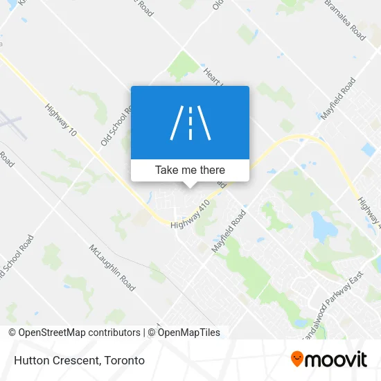 Hutton Crescent map