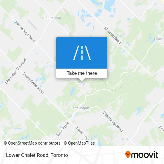 Lower Chalet Road map