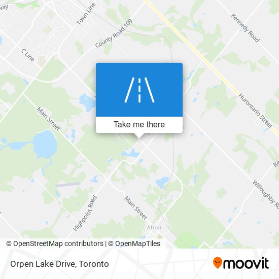 Orpen Lake Drive map