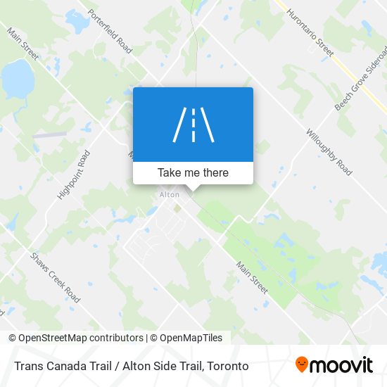 Trans Canada Trail / Alton Side Trail map