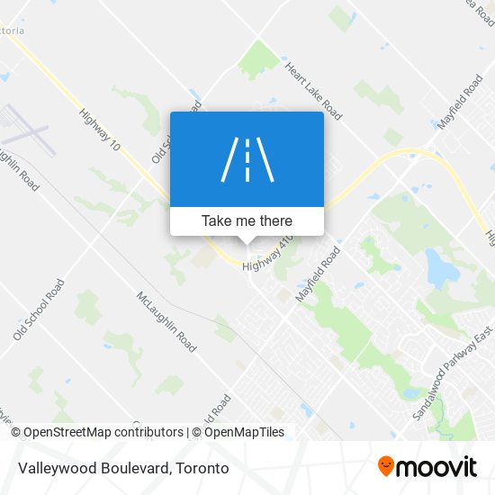 Valleywood Boulevard map