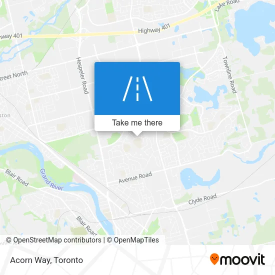 Acorn Way map