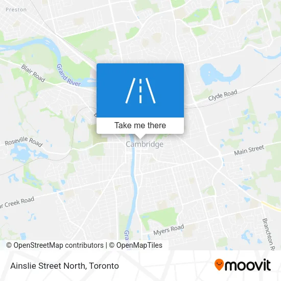 Ainslie Street North map