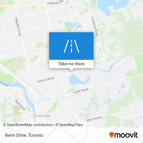 Benn Drive map