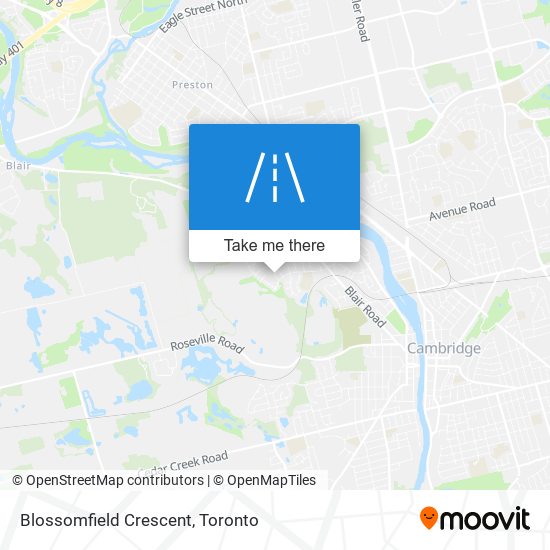 Blossomfield Crescent map