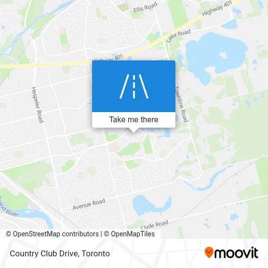Country Club Drive map