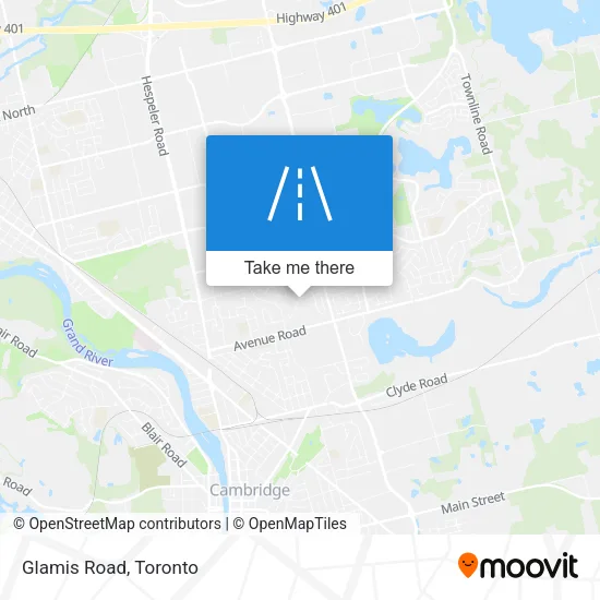 Glamis Road map