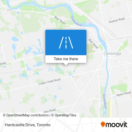 Hardcastle Drive map