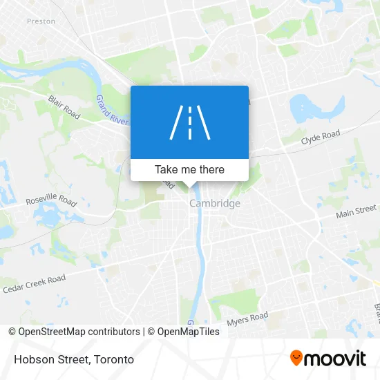 Hobson Street map