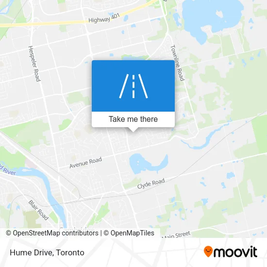 Hume Drive map