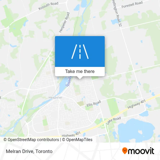 Melran Drive map