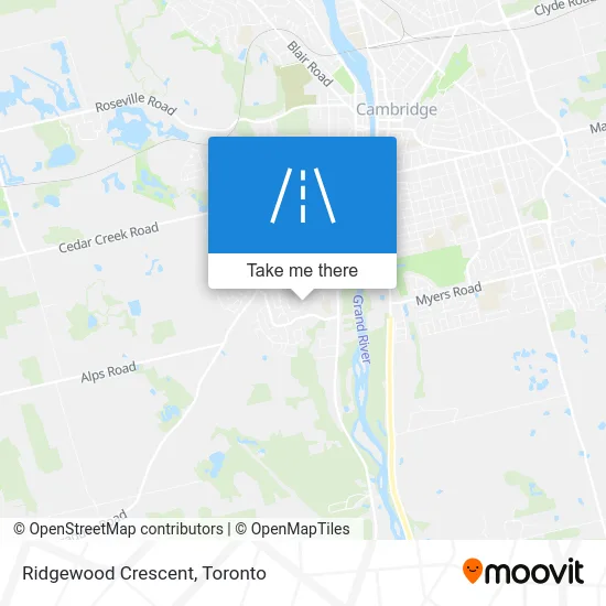 Ridgewood Crescent map
