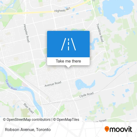 Robson Avenue map