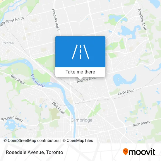 Rosedale Avenue map