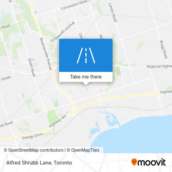 Alfred Shrubb Lane map