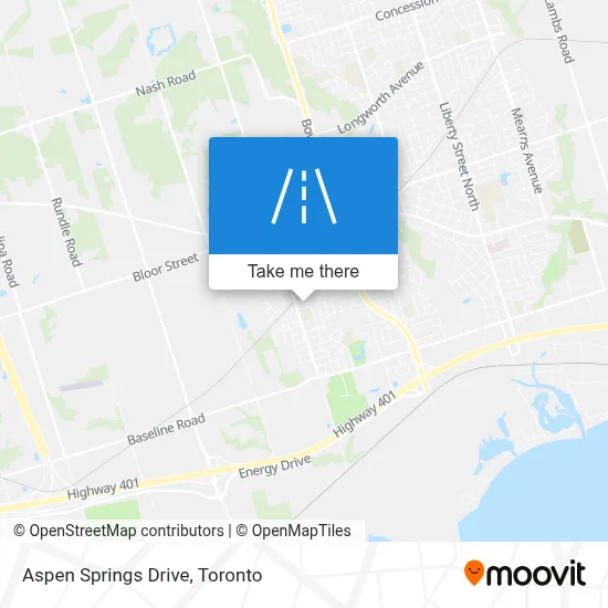 Aspen Springs Drive map