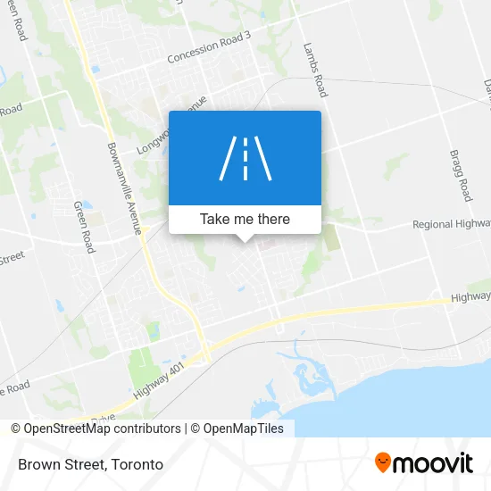 Brown Street map