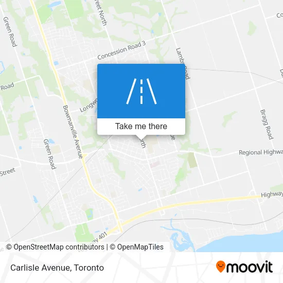 Carlisle Avenue map