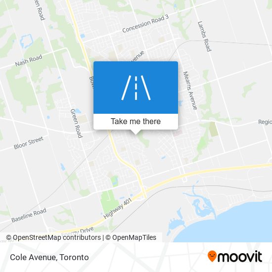 Cole Avenue map