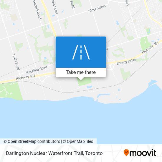 Darlington Nuclear Waterfront Trail map