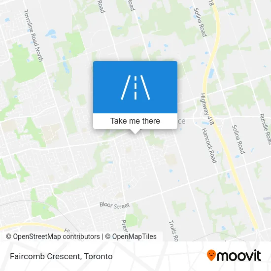 Faircomb Crescent map