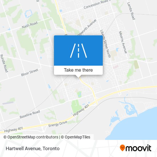 Hartwell Avenue map