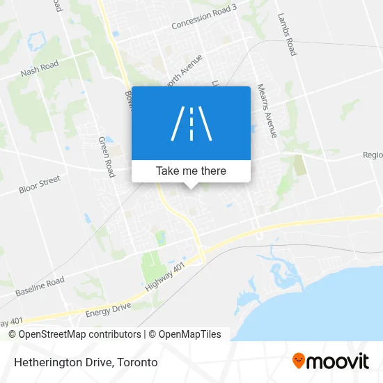 Hetherington Drive map